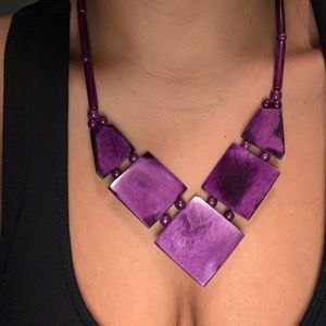 Purple artistic necklace
